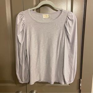 Nation Ltd Lavender Puff Sleeve Blouse